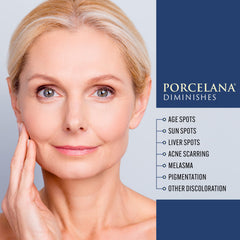 Porcelana application on hand demonstrating spreadability and targeted spot treatment benefit