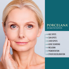 Porcelana cream on hand for scale, illustrating easy spreadability and coverage