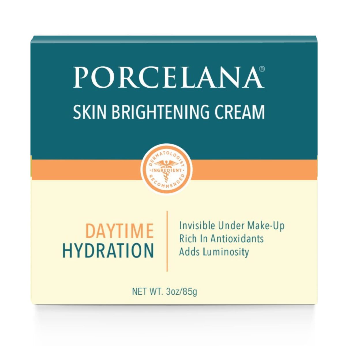 Porcelana front packaging showing jar and label, indicating reliable hydration