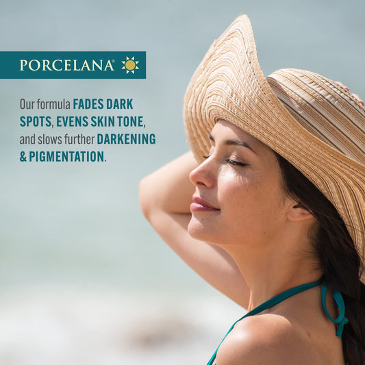 Porcelana open jar texture swirled, demonstrating lightweight non-greasy feel
