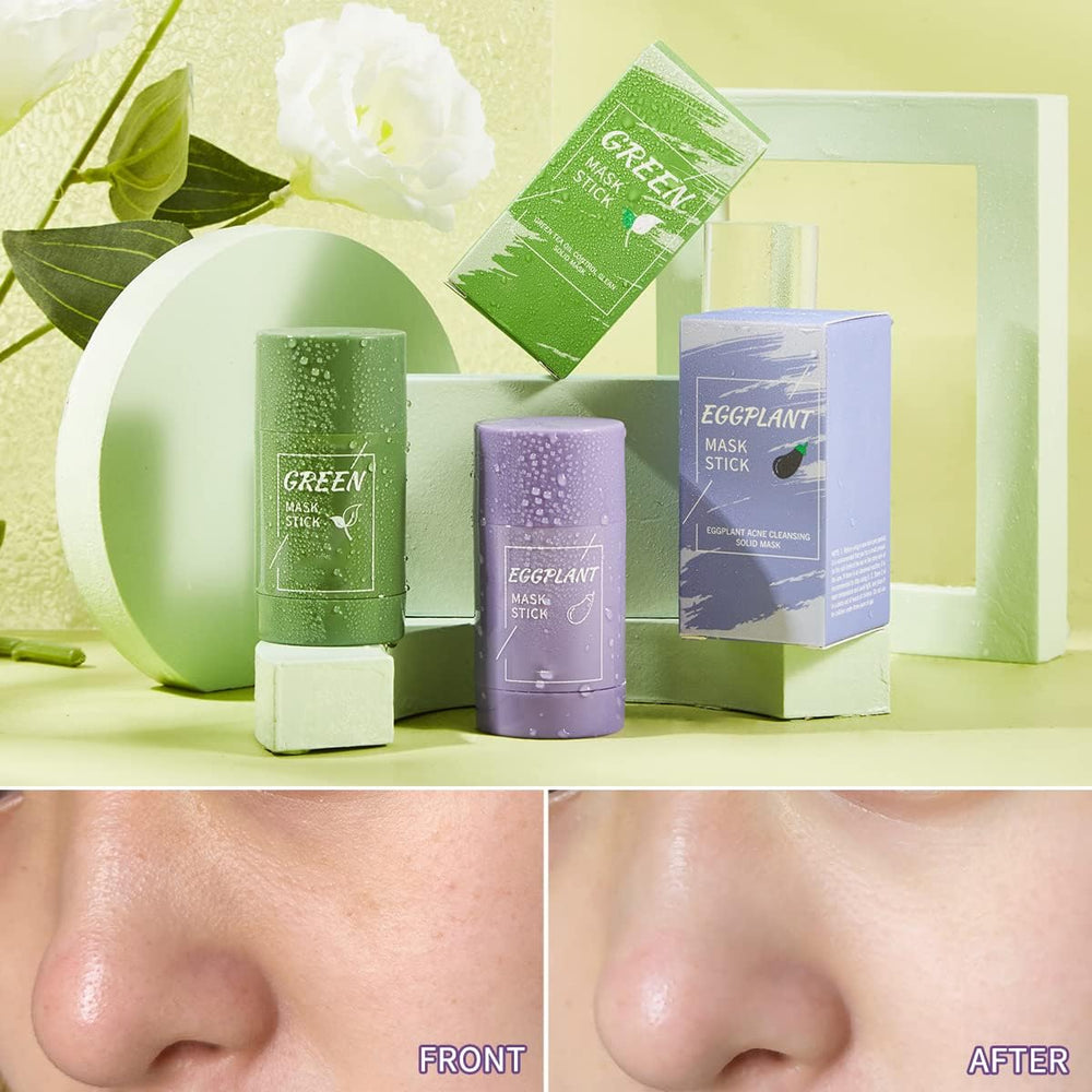 Porcolle application on cheek demonstrating quick, targeted pore treatment