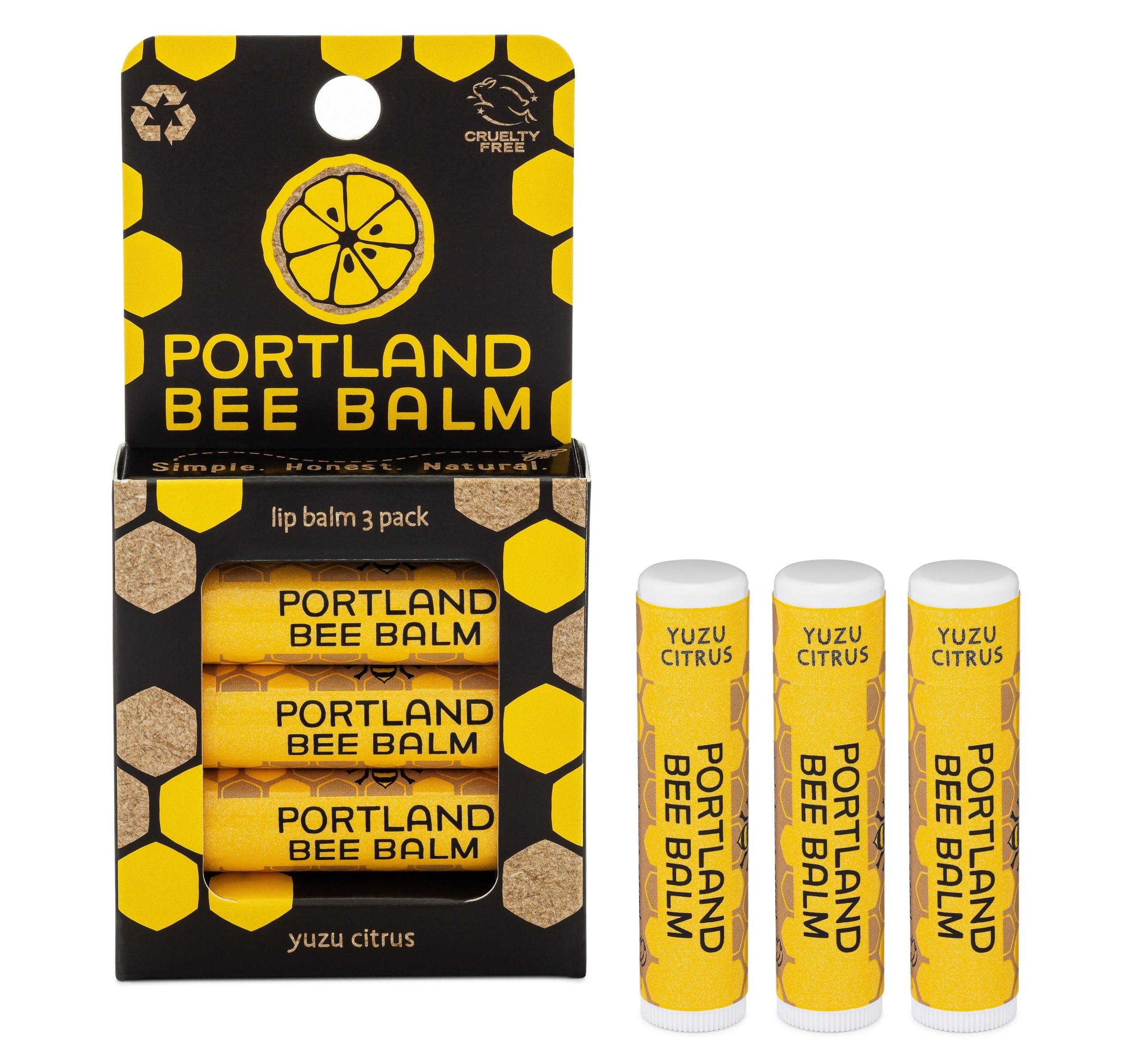 Portland Bee Balm front packaging showing yuzu citrus and organic benefits