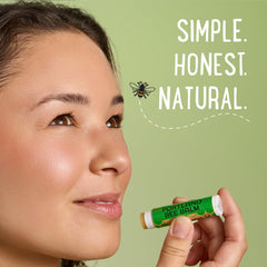 Model uses Portland Bee Balm outdoors illustrating protection from wind and cold benefit