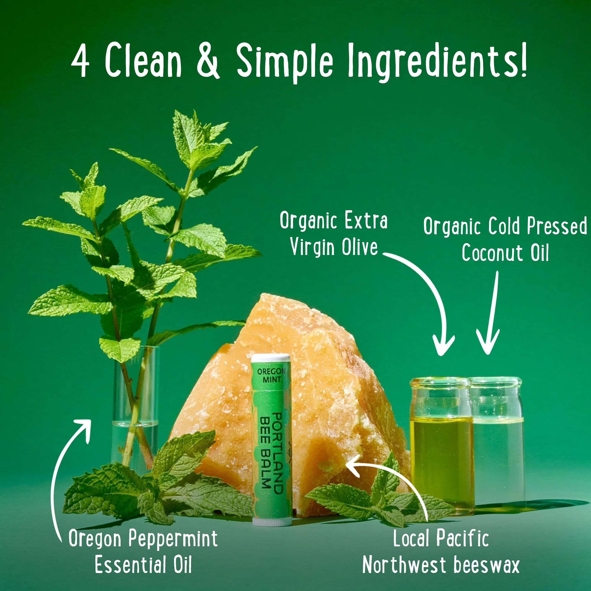 Portland Bee Balm tube open showing smooth balm texture for lasting hydration benefit