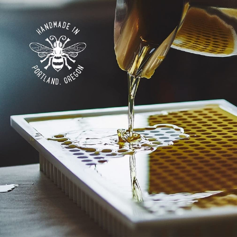 Portland Bee Balm label detail showing brand and sustainable claims for informed buyers