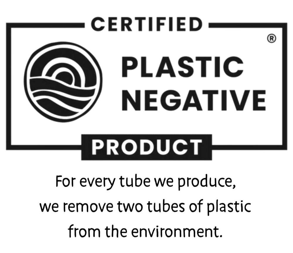 Portland Bee Balm recycled packaging close-up demonstrating plastic-neutral commitment
