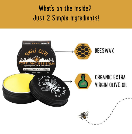 Portland Bee Balm texture close-up revealing creamy beeswax consistency for long-lasting hydration
