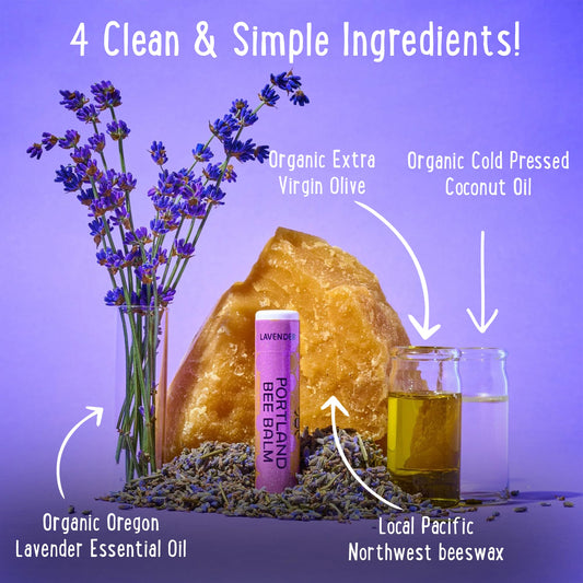 Portland Bee Balm open tube showing smooth balm texture for easy moisturization