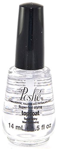 Poshe brush close-up showing smooth top coat texture and easy, streak-free application