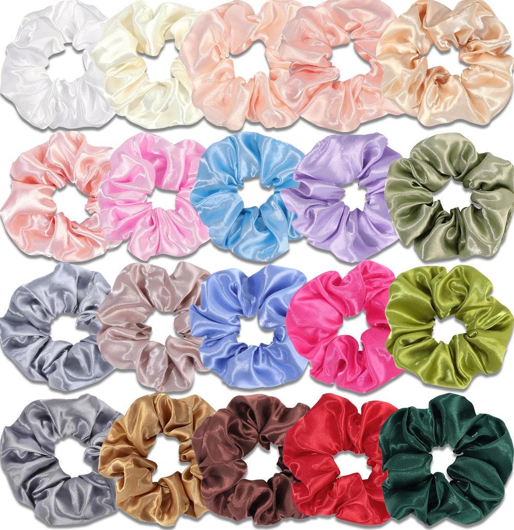 POVETIRE front arrangement showing 20 scrunchies for wardrobe coordination