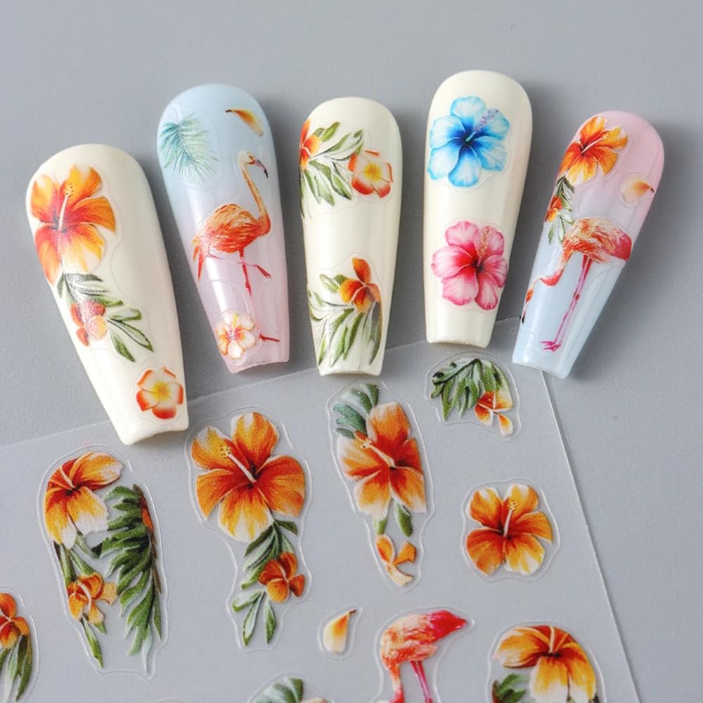 POWPOP flamingo accent nail in lifestyle shot adding a vibrant summer vibe