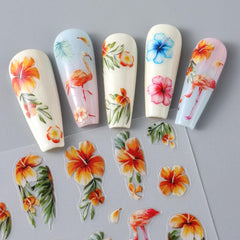 POWPOP flamingo accent nail in lifestyle shot adding a vibrant summer vibe