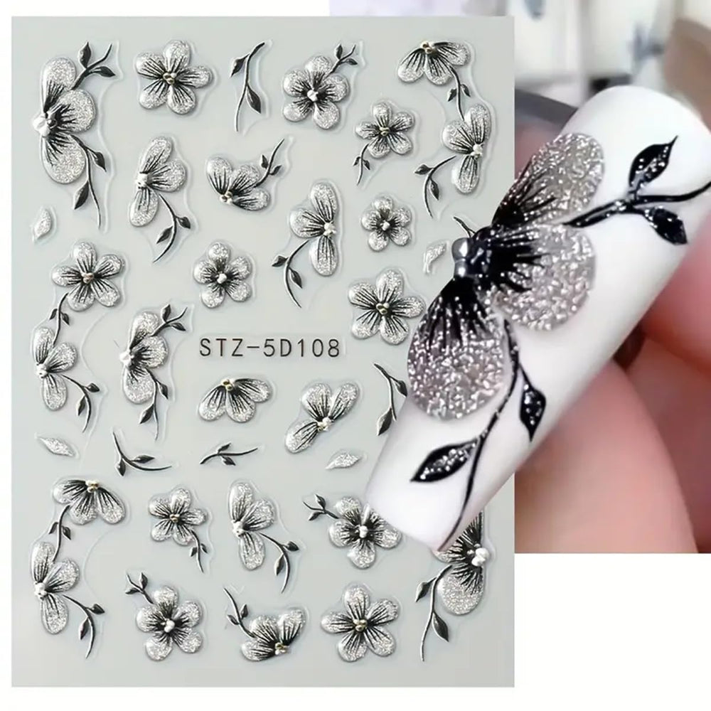 POWPOP array of watercolor floral and leaf patterns on a single sheet offering design variety