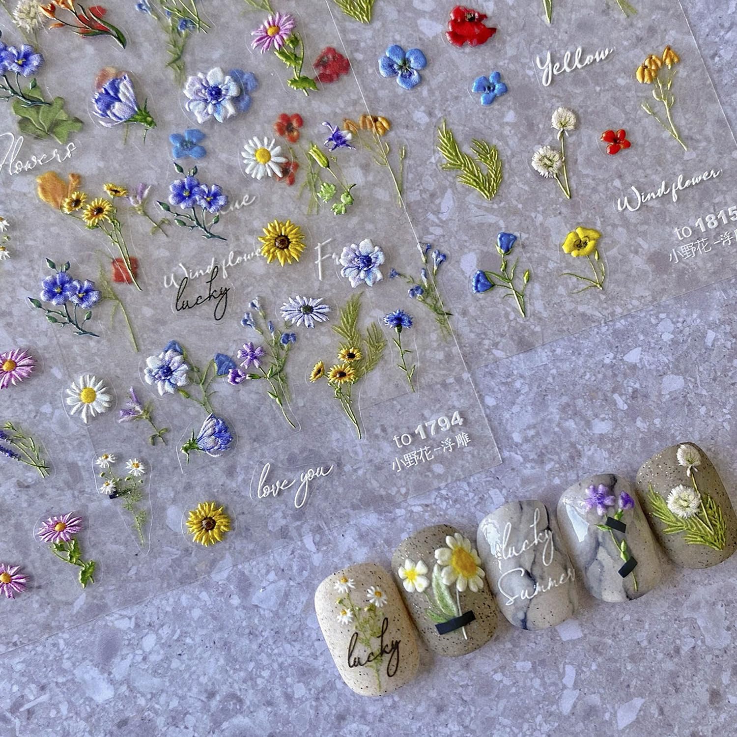 POWPOP front packaging showing sheet and colorful flowers for easy selection