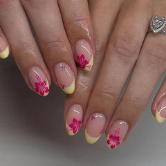 POWPOP front packaging showing almond French tip nails for instant style