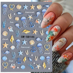 POWPOP sheet front showing colorful ocean sticker designs and easy selection benefit
