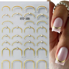 POWPOP assortment of french-tip designs laid flat offering mix-and-match options