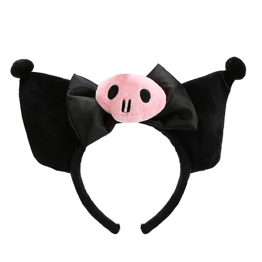 POYIPI front view of plush ears headband showing kawaii silhouette and comfy fit