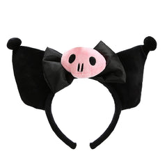 POYIPI front view of plush ears headband showing kawaii silhouette and comfy fit