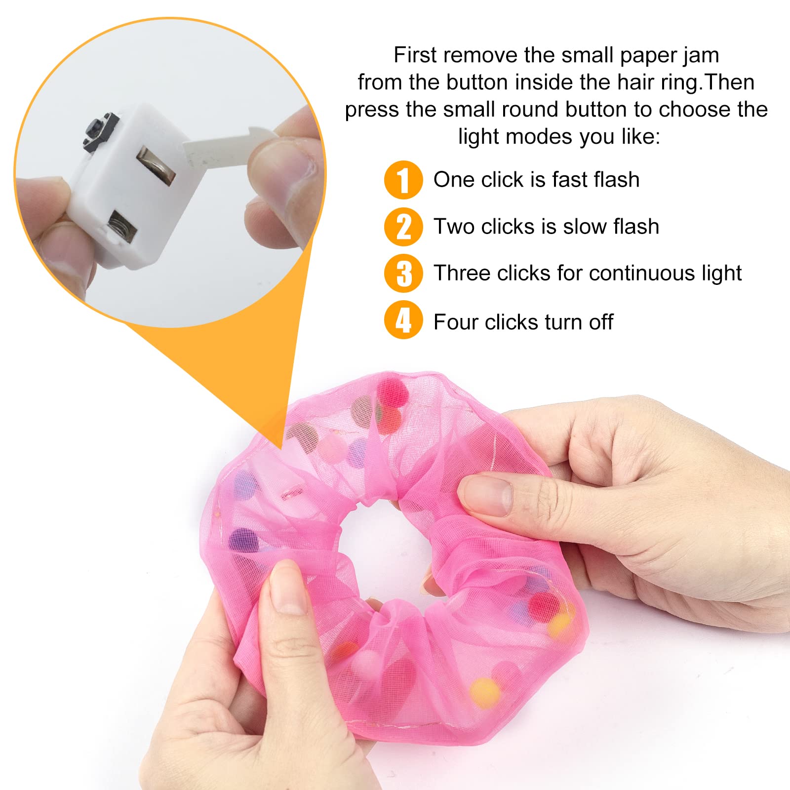 POZILAN scrunchie worn on wrist during night ride for fun, visible safety