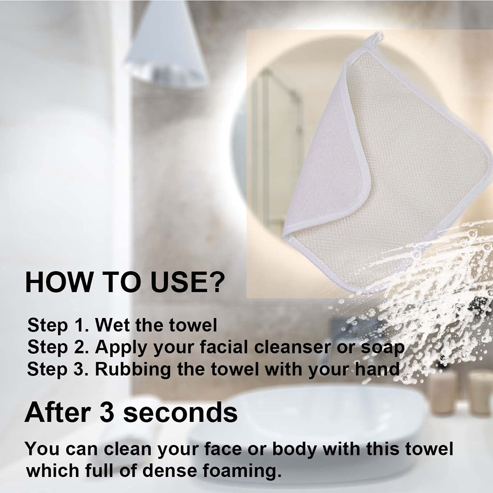 PPHAO BASIC soft French terry reverse side for gentle lathering