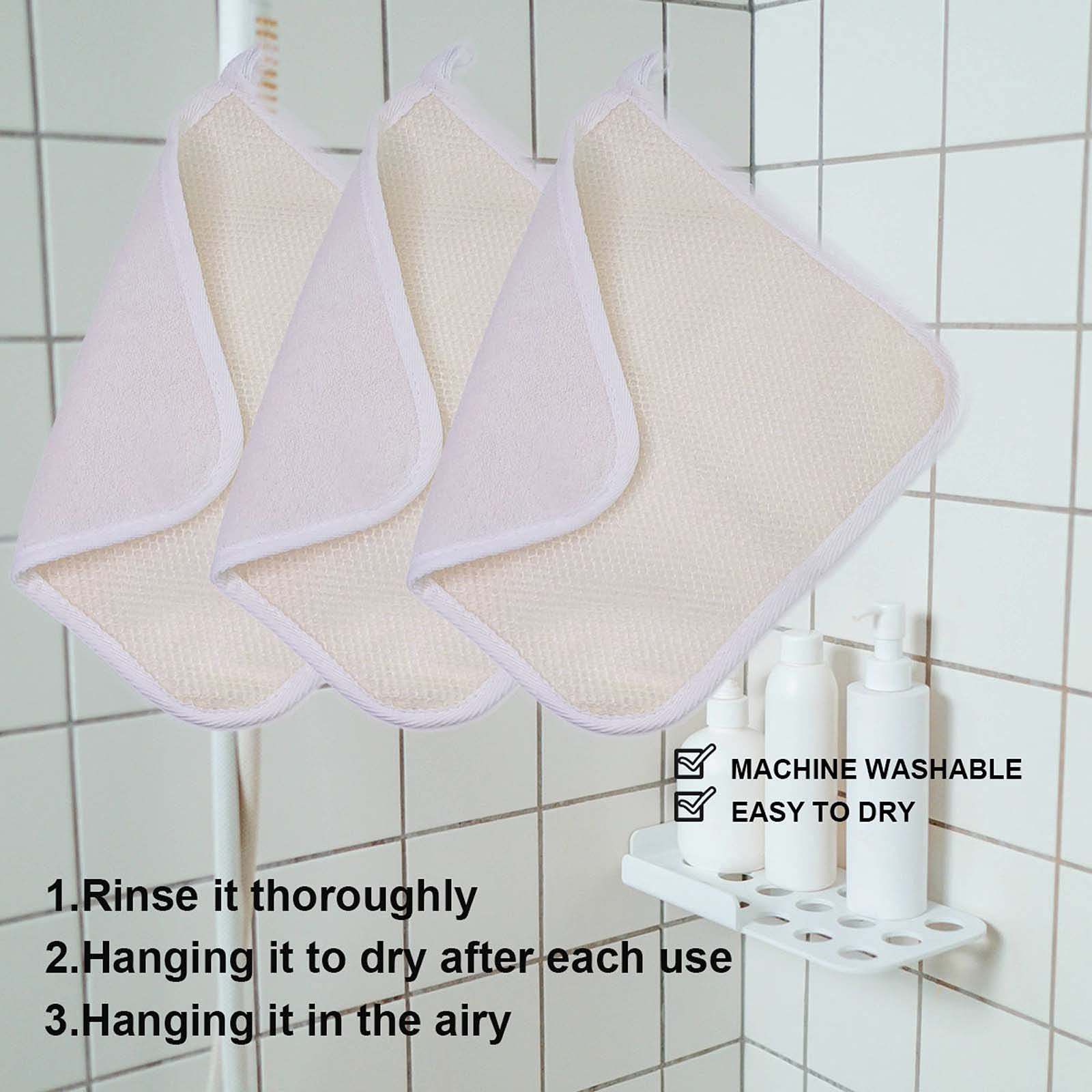 PPHAO BASIC washcloths displayed in bathroom promoting tidy storage and rotation