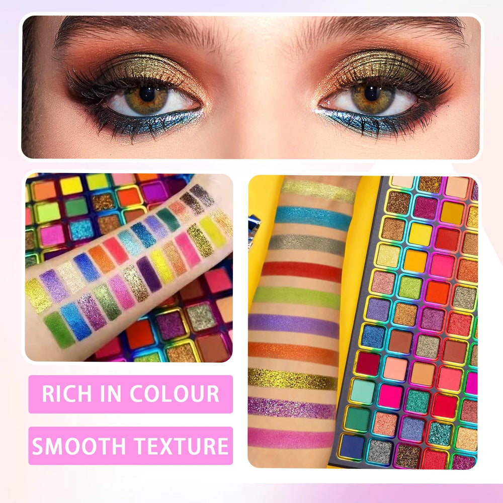 PPPanYiDi included eyeshadow brush with palette showing precise application control