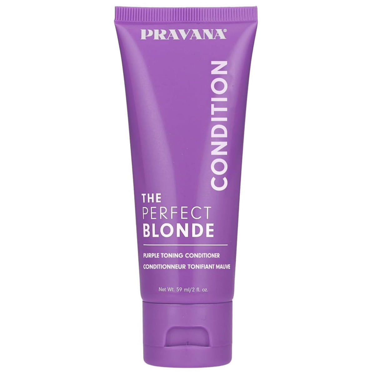 PRAVANA front packaging of The Perfect Blonde conditioner showing label and benefits