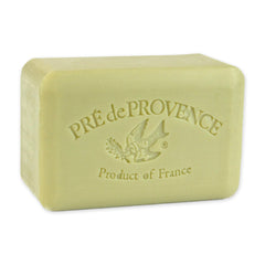 Pré de Provence front packaging showing olive oil and lavender scent, presents luxury