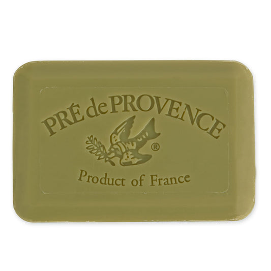 Pre de Provence close-up texture showing smooth quad-milled surface benefit