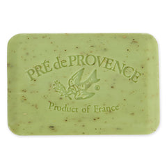 Pre de Provence lime zest side profile showing bar dimensions and solid quad-milled texture for longevity