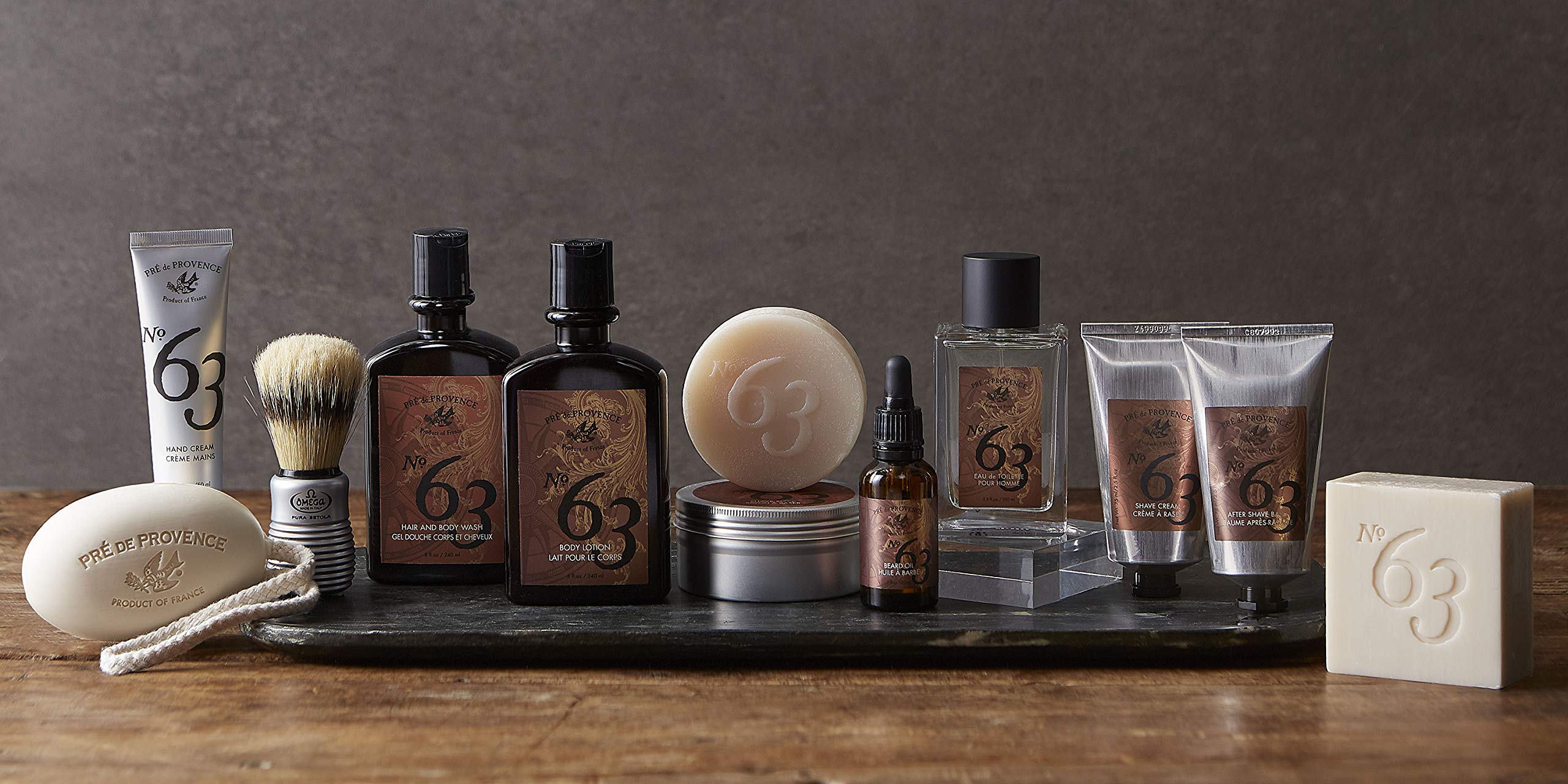 Pre de Provence soap cube label detail showcasing No.63 fragrance information