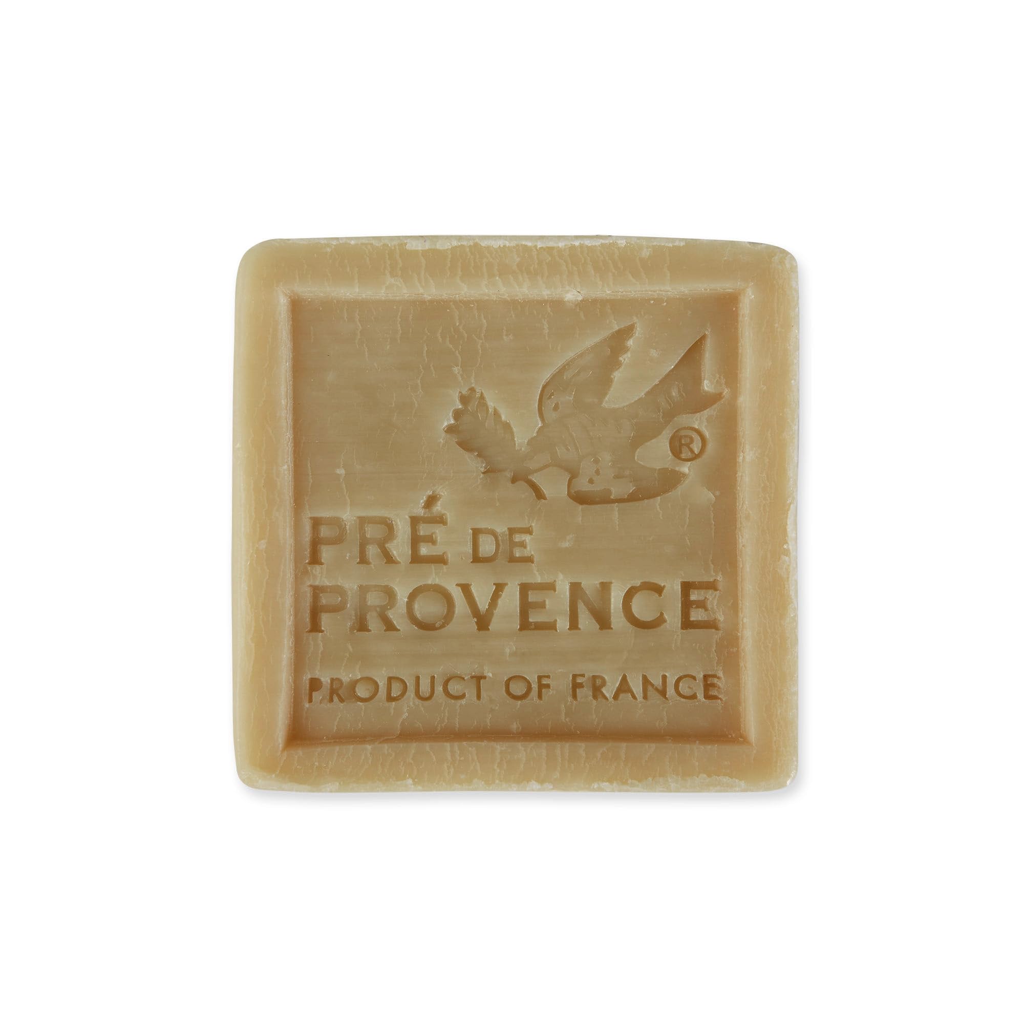 Pre de Provence close-up of soap texture highlighting dense, creamy composition for moisturizing skin