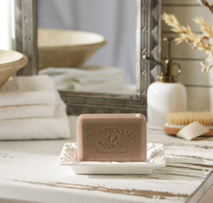 Pre de Provence foam lather in hand benefit: rich creamy bubbles that gently cleanse