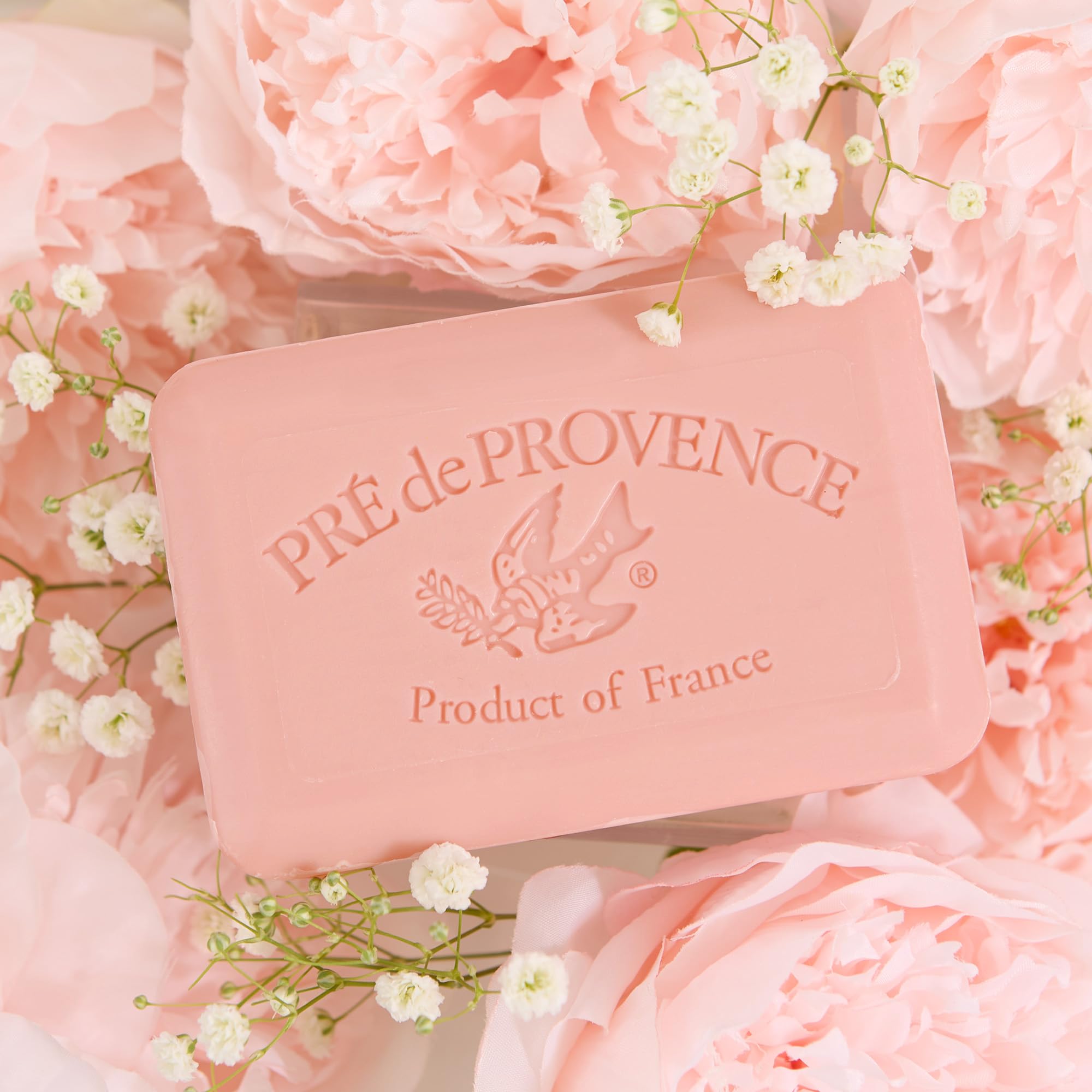 Pre de Provence with shea butter ingredient display indicating nourishing conditioning benefits