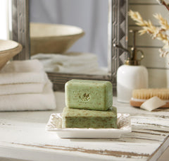 Pre de Provence rich lather detail showing creamy foam and gentle cleansing benefit