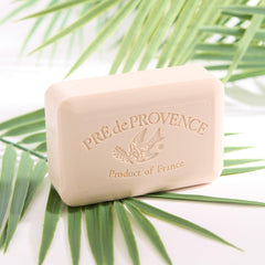Pre de Provence ingredient label displaying organic shea butter and clean formulation