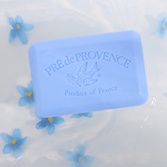 Pre de Provence label detail showing ingredients and artisanal quality benefit