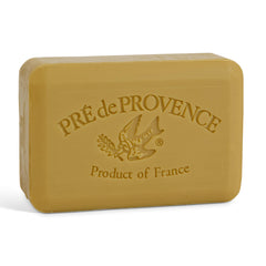 Pre de Provence front packaging showing elegant verbena branding and benefit of artisanal quality