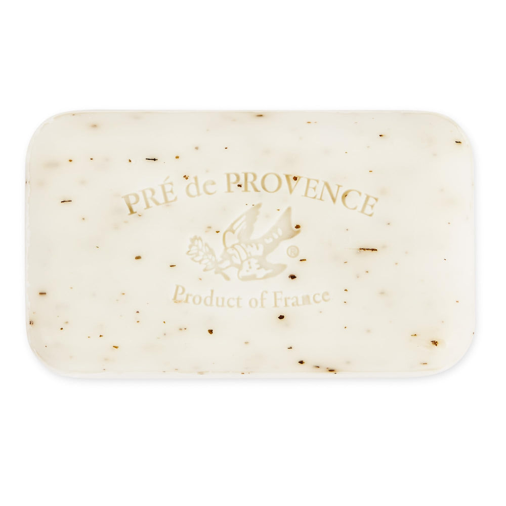 Pre de Provence bar side profile demonstrating smooth quad-milled texture benefit