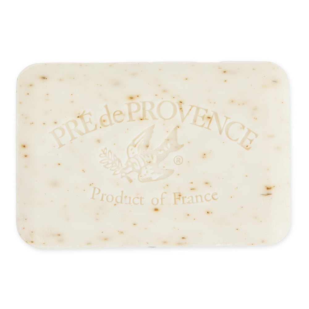 Pre de Provence close-up of soap surface texture highlighting smooth quad-milled finish