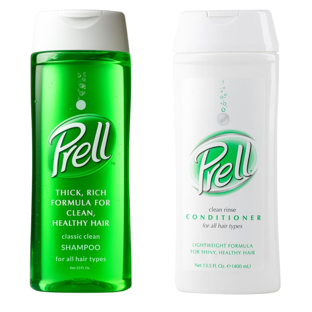 Prell front bottle 13.5 oz showing clean label and size benefit