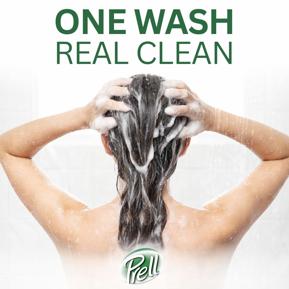 Prell texture foam on hair demonstrating gentle cleansing benefit