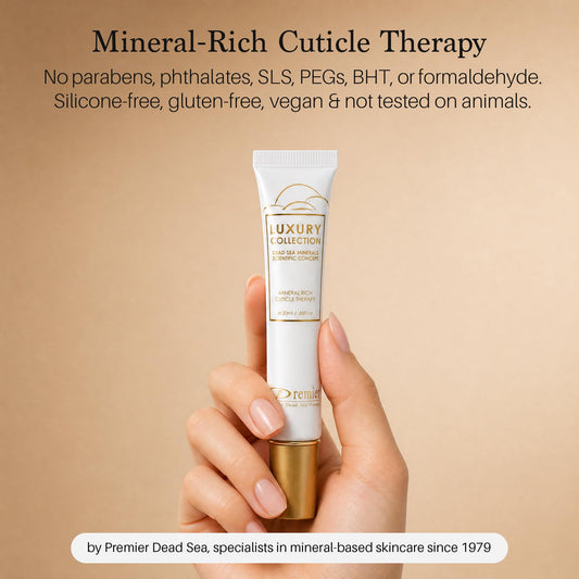 Premier cuticle oil dropper releasing a single drop demonstrating precise application benefit