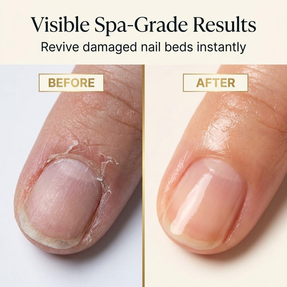 Premier cuticle oil applied to fingernail in hand showing quick conditioning benefit