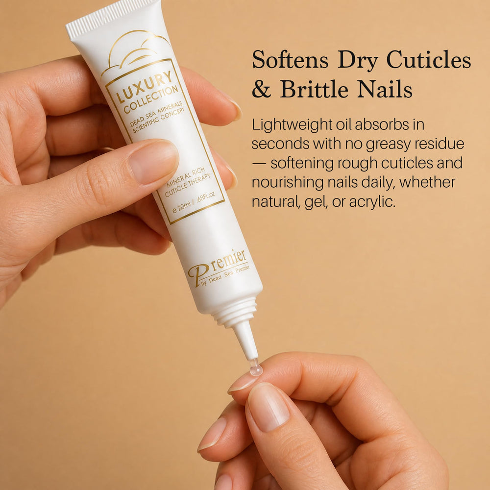 Premier cuticle oil texture close-up illustrating light non-greasy absorption benefit