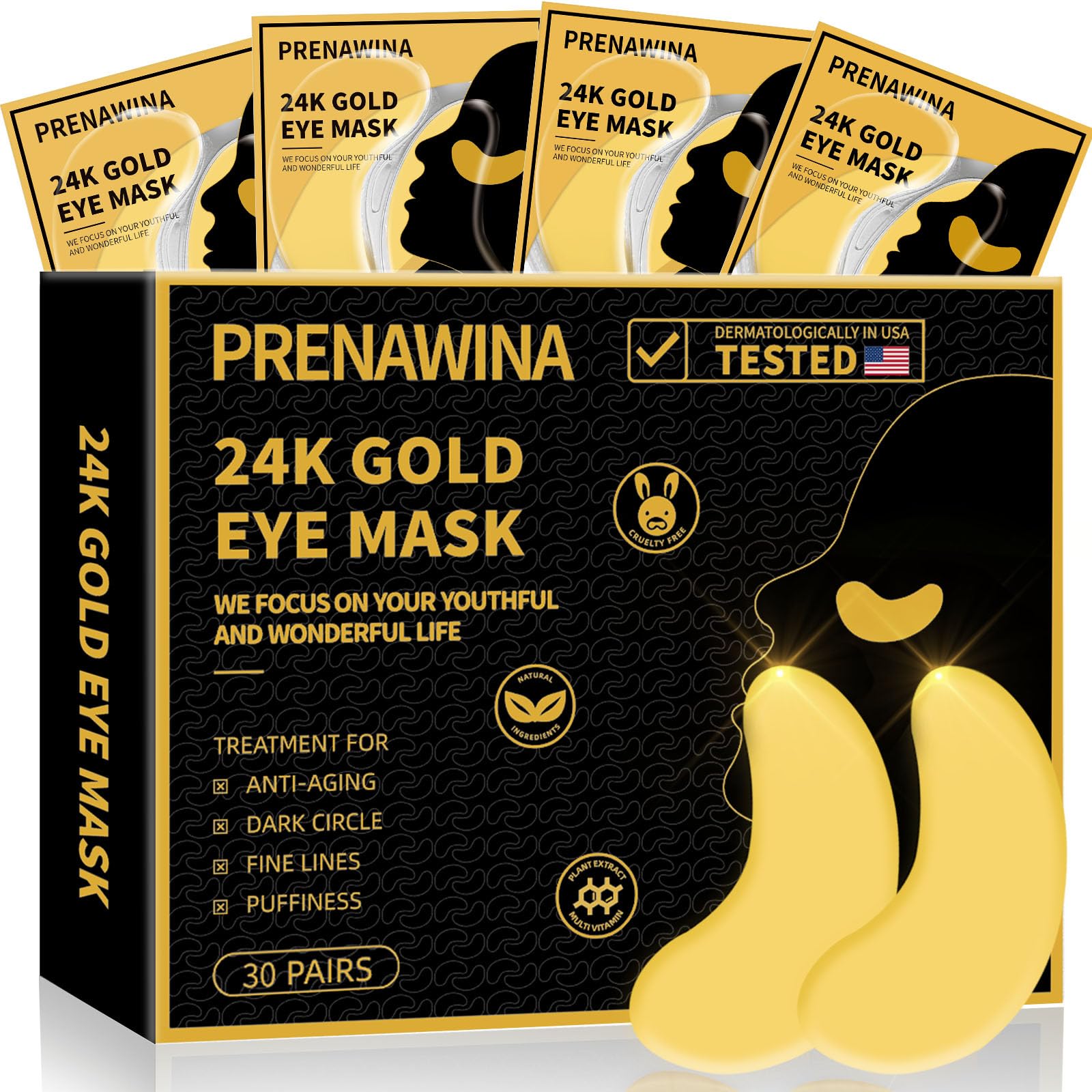 Prenawina front packaging showing 30 pairs and quick refresh benefit