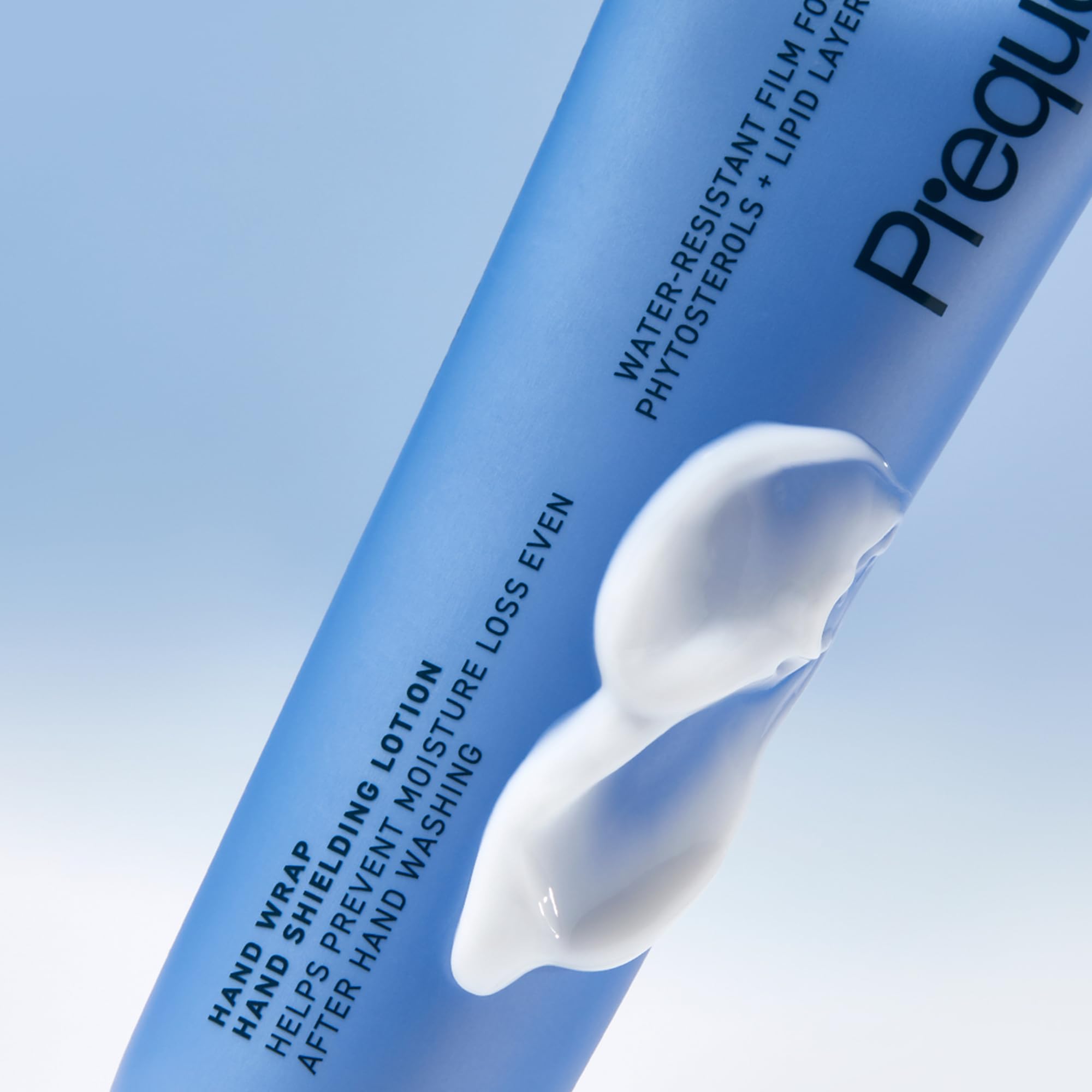Prequel Skin applied to hands illustrating quick absorption and immediate softening benefit