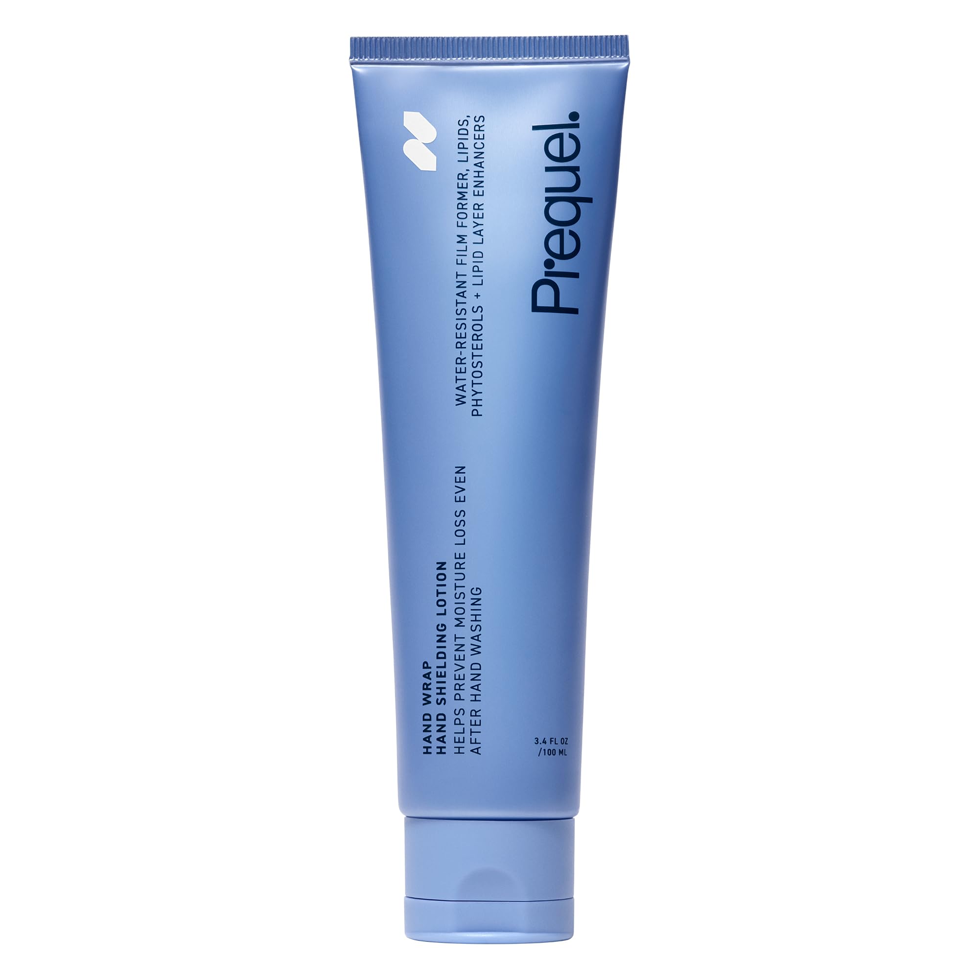Prequel Skin front packaging showing tube and branding, clear product identification and benefit