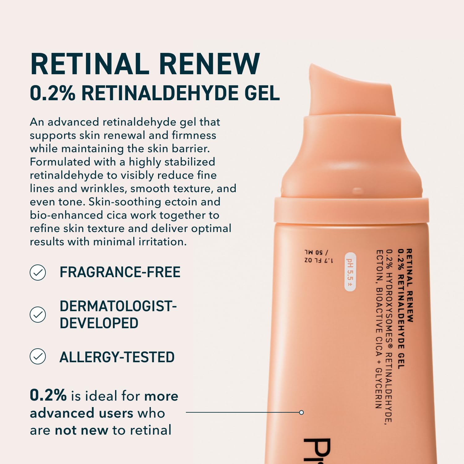 Prequel label close-up highlighting retinal concentration and dermatologist-developed benefit